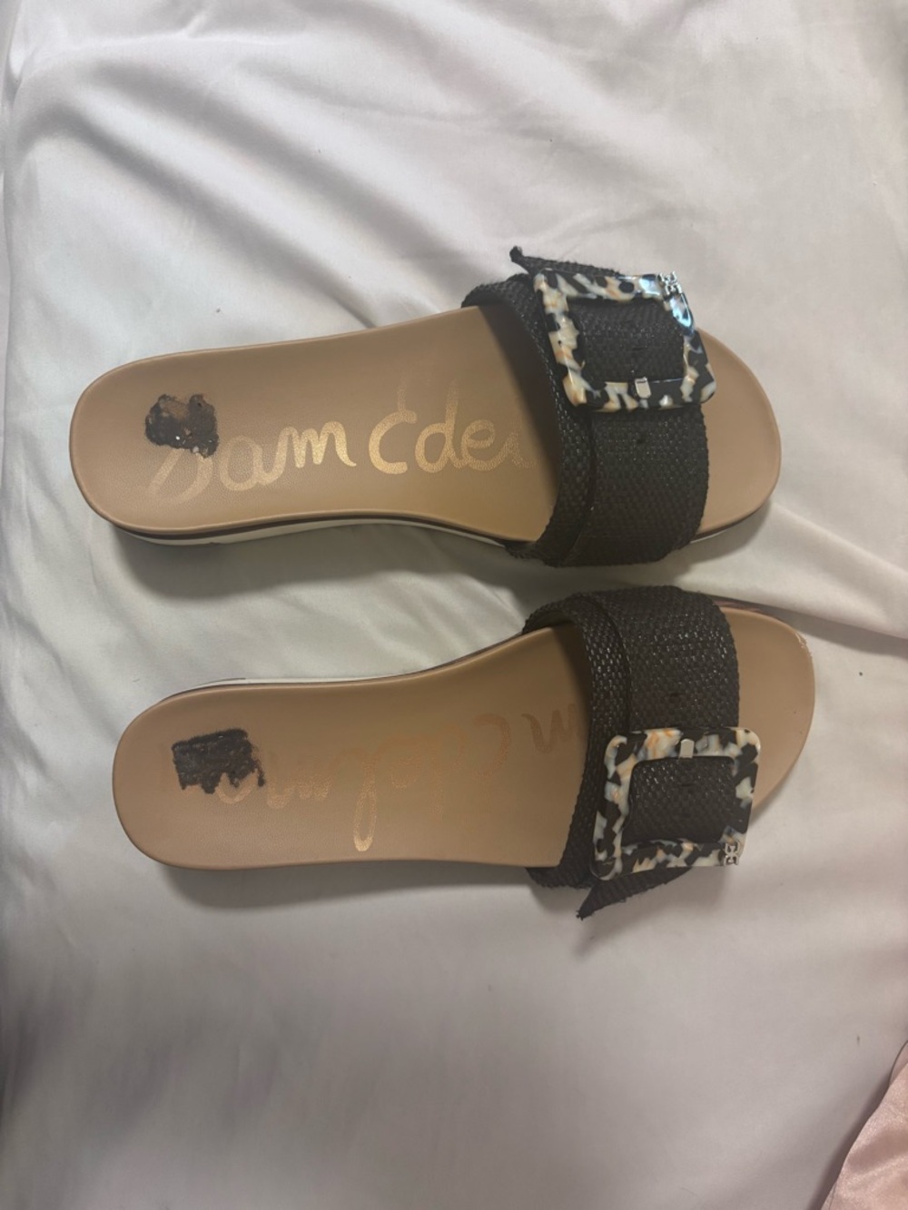 Sam Edelman Ariane Wedge Sandal in Black - Picture 3 of 3